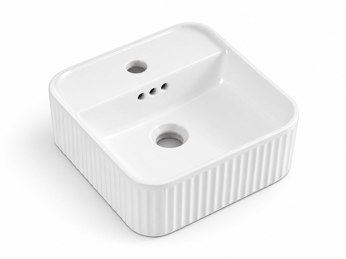 SANIKB D589 white ceramic basin