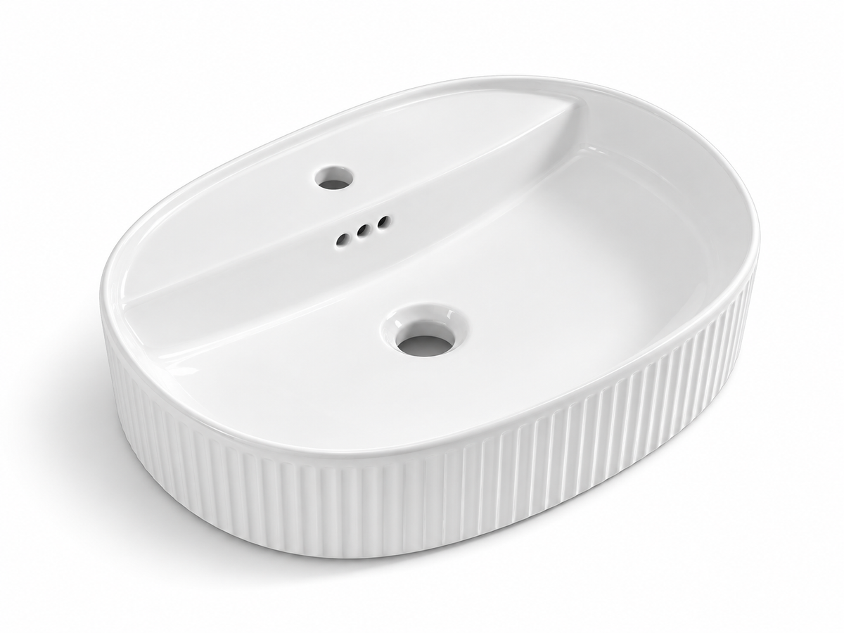 SANIKB D591 white ceramic basin