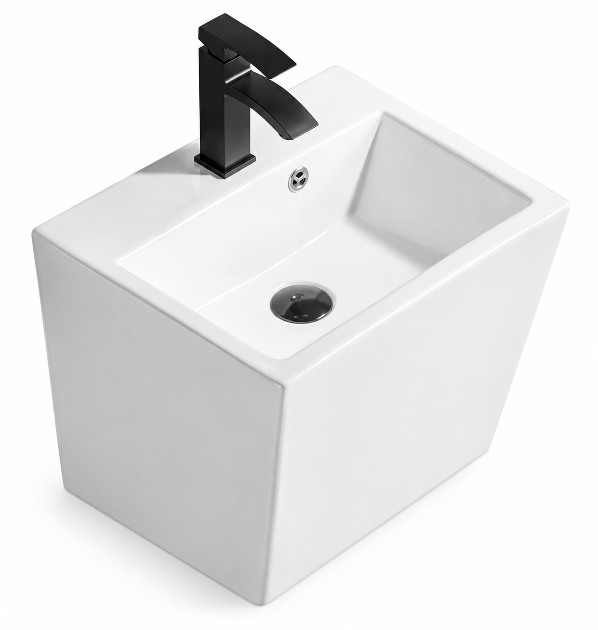 SANIKB SHY-3112 white wall-hung ceramic basin