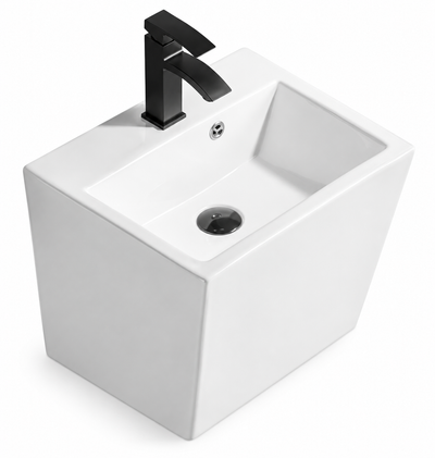 SANIKB SHY-3112 white wall-hung ceramic basin