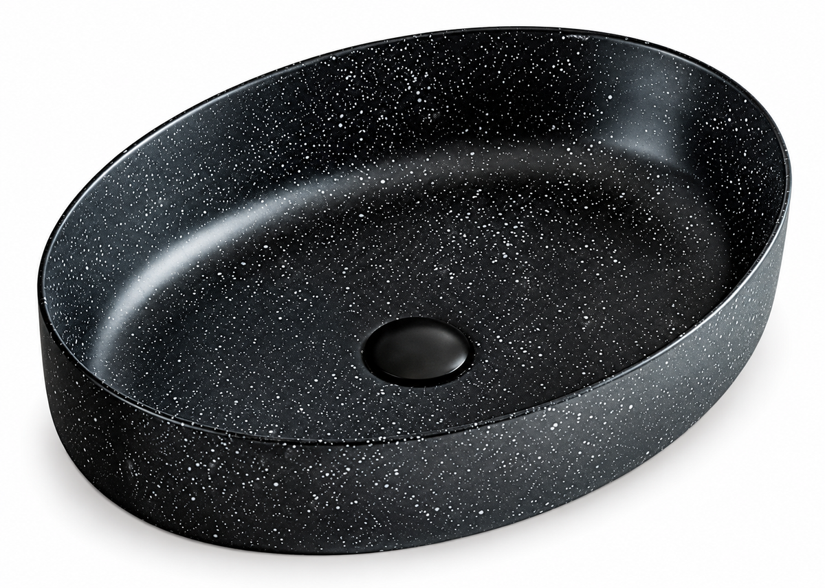 SANIKB SHY-8090D132 black speckles ceramic basin