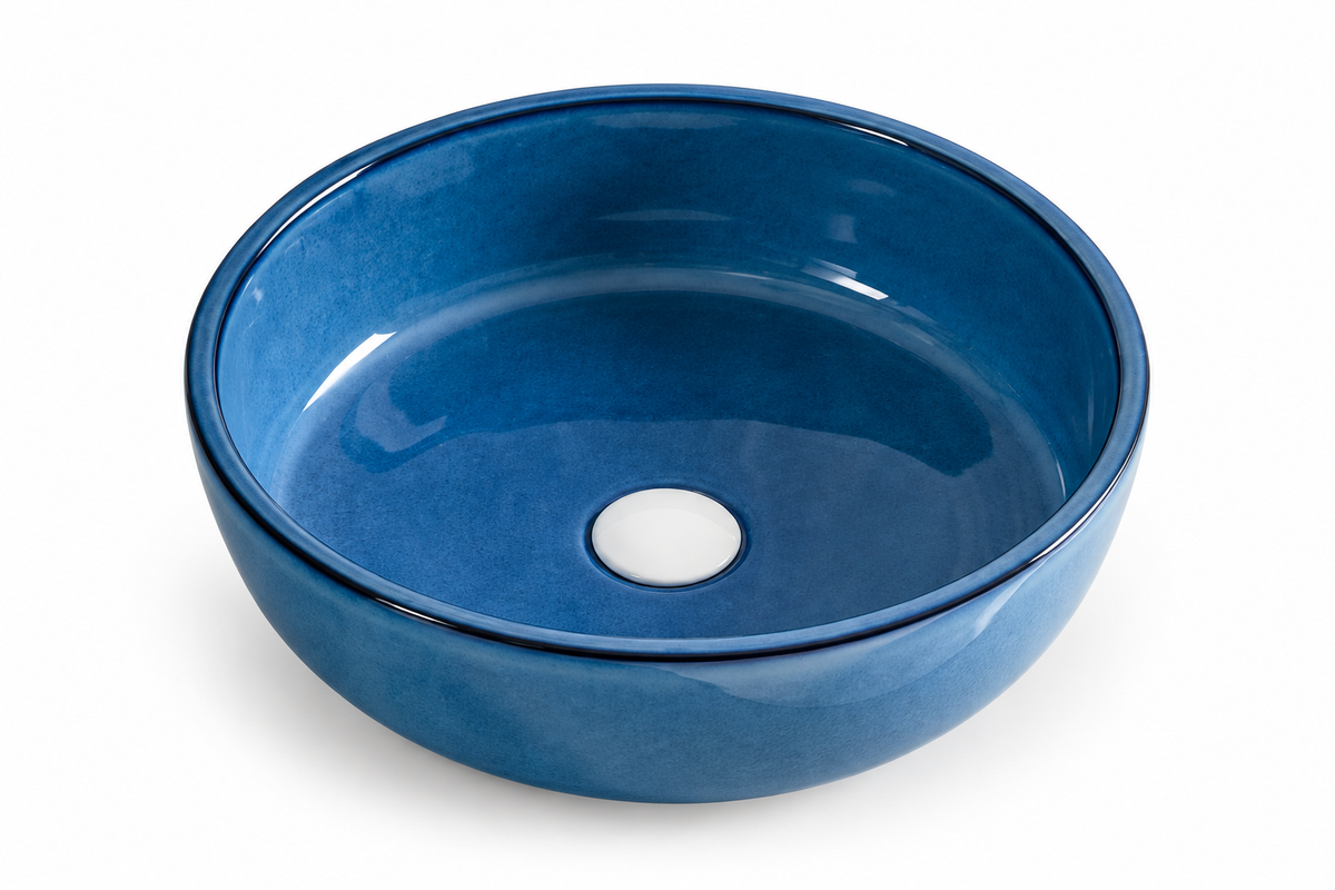 SANIKB SHY-9004 blue ceramic basin