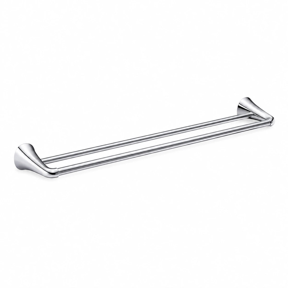 Chrome Double Towel Bar — wall-mounted SUS304 stainless steel bathroom hardware | SANIKB