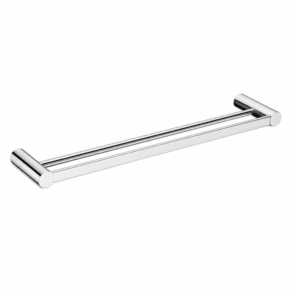 Chrome Double Towel Bar — wall-mounted SUS304 stainless steel bathroom hardware | SANIKB