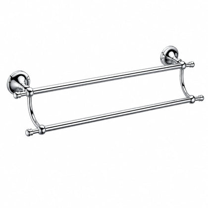 Chrome Double Towel Bar — wall-mounted SUS304 stainless steel bathroom hardware | SANIKB