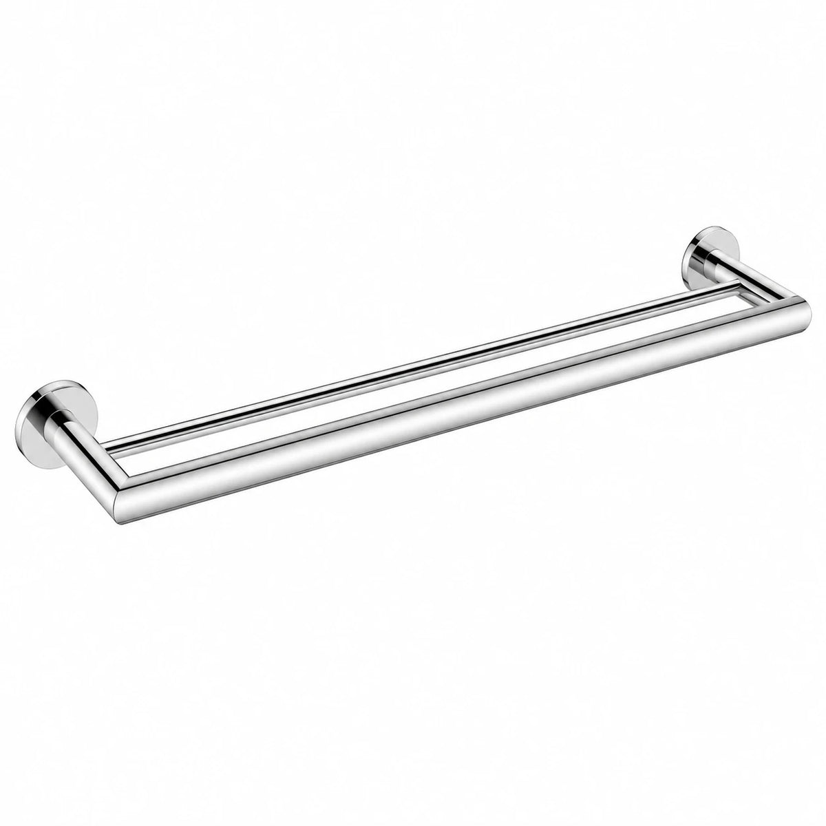 Chrome Double Towel Bar — wall-mounted SUS304 stainless steel bathroom hardware | SANIKB