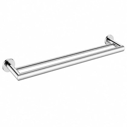 Chrome Double Towel Bar — wall-mounted SUS304 stainless steel bathroom hardware | SANIKB