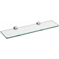 Wall-Mounted Chrome Glass Shelf