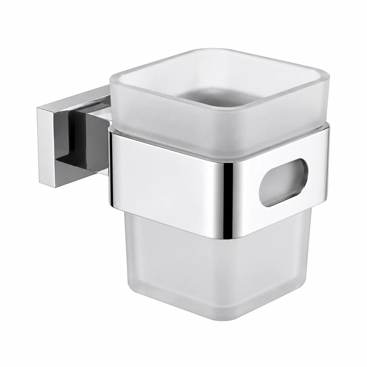 Chrome Tumbler Holder — wall-mounted SUS304 stainless steel bathroom hardware | SANIKB