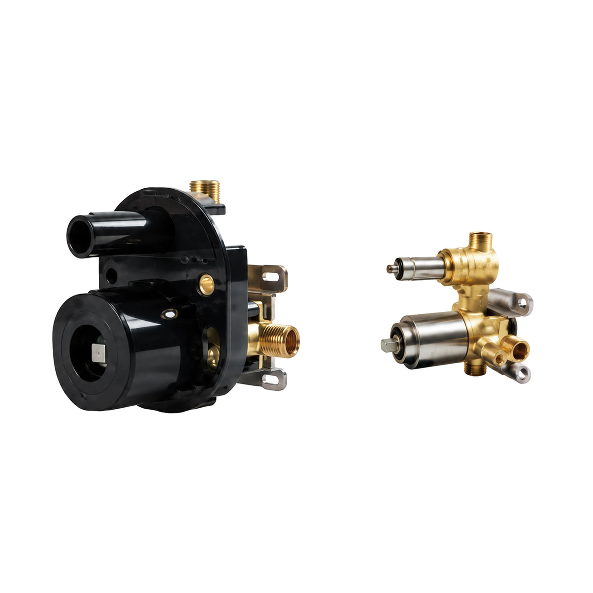 In-wall rough-in valve for Soft Wedge Brushed Gold Concealed Shower System with Handheld — SANIKB SP1007 22 43 1