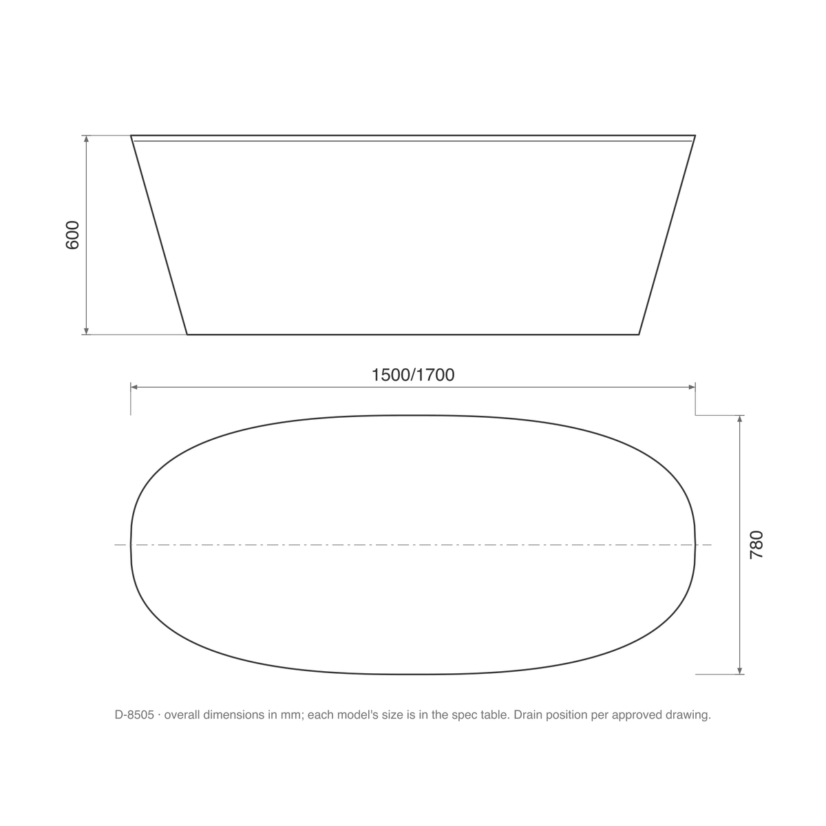 SANIKB D-8505 dimension drawing