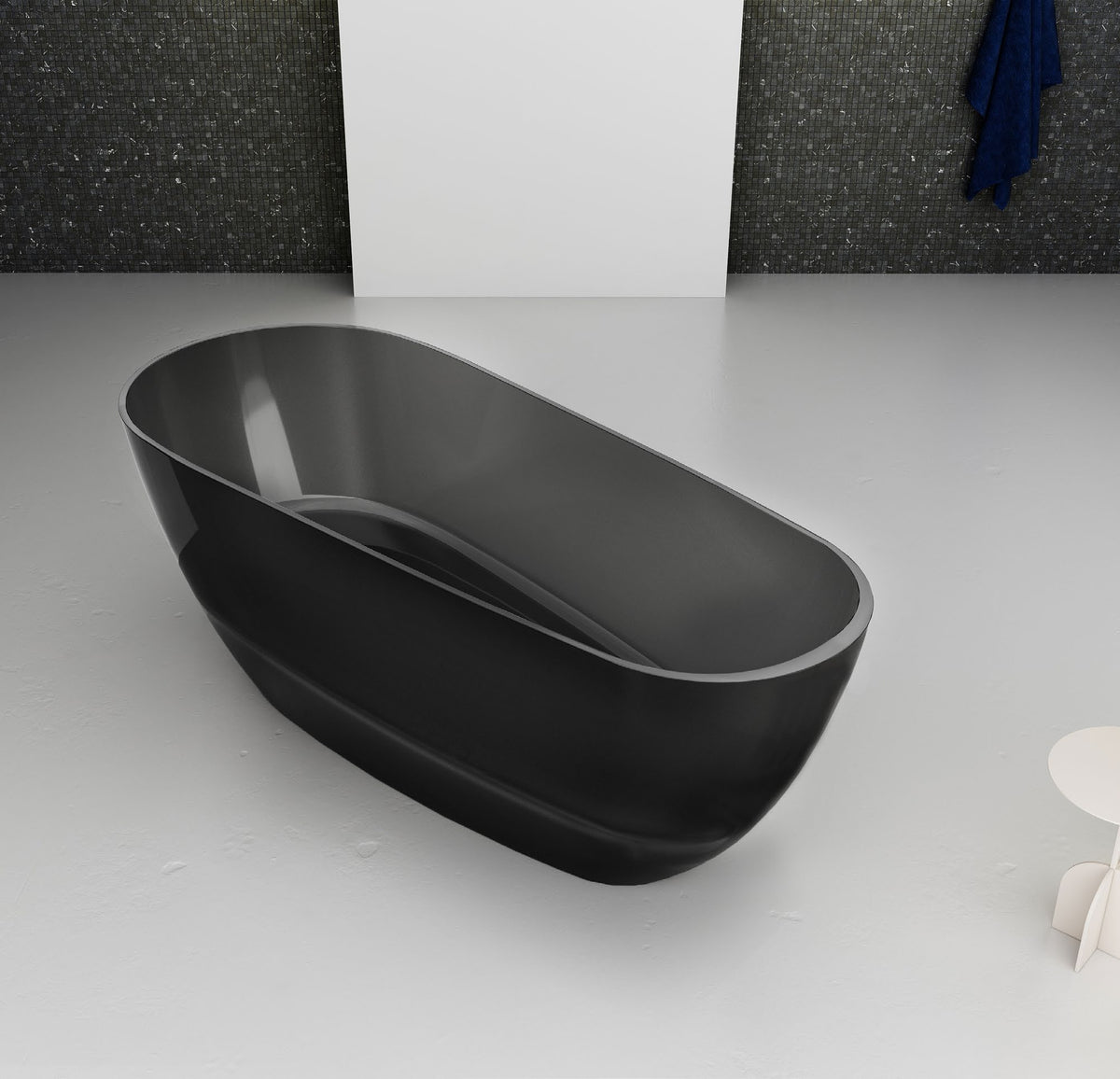 Dark Flared Rounded Bathtub; original factory model XA-8877T catalogue detail view 1
