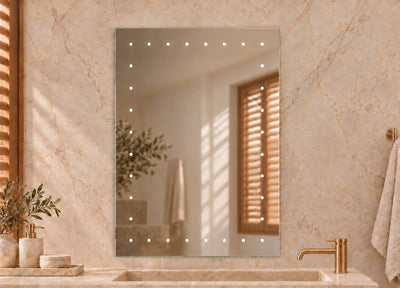 Dotted Border LED Bathroom Mirror — full product view; KS-1015