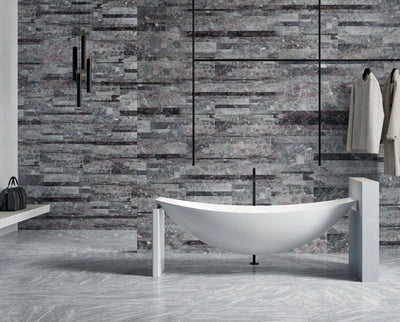 Frame Supported Boat Solid Surface Bathtub - T8996-1; complete model view