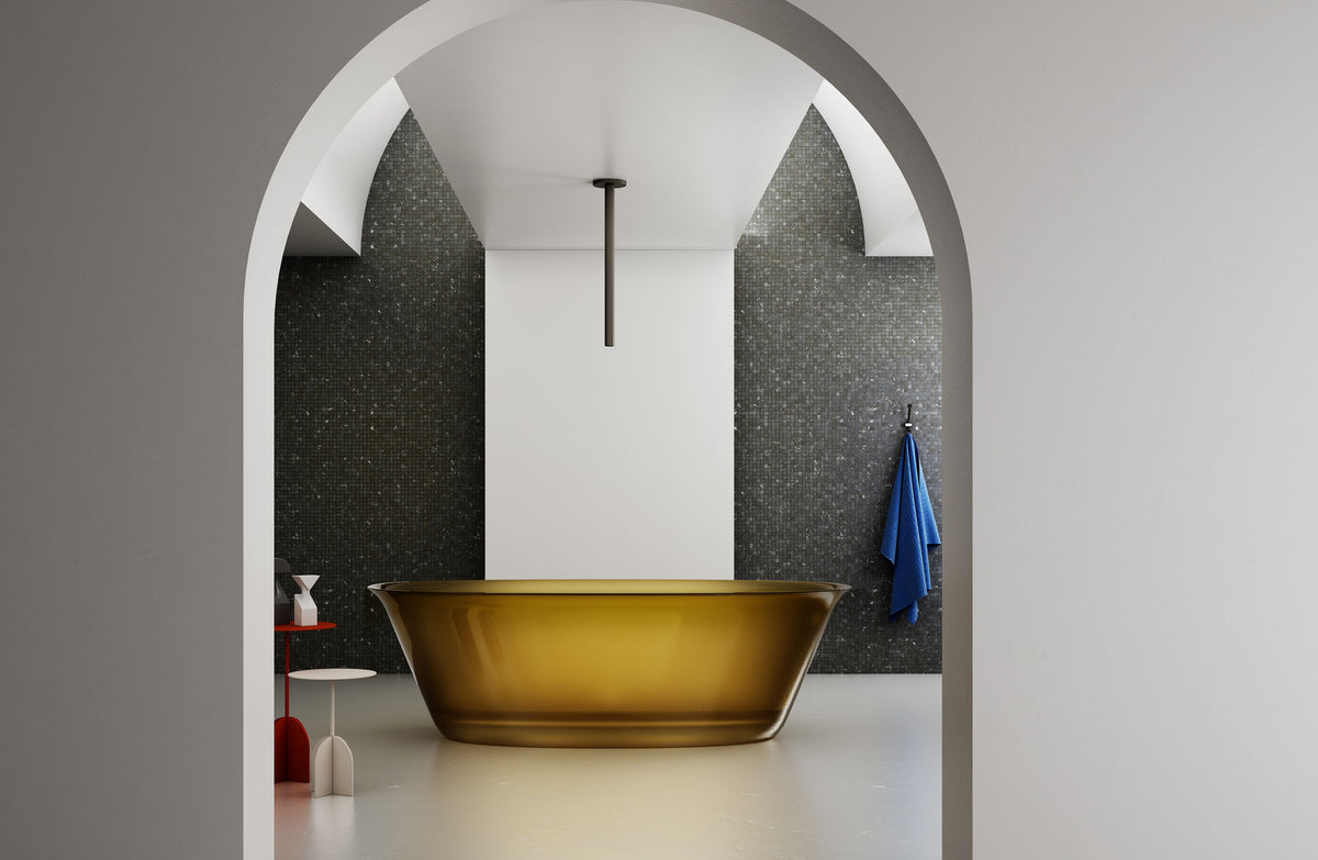Golden Flared Transparent Bathtub; original factory model XA-8823T catalogue detail view 1