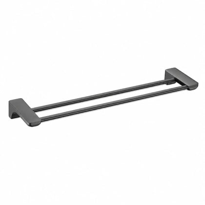 Gunmetal Double Towel Bar — wall-mounted SUS304 stainless steel bathroom hardware | SANIKB
