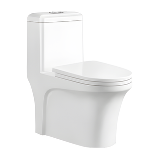 SANIKB HSJ-2401 26 inch rimless swirl flush one piece toilet 10/12/16 inch rough in