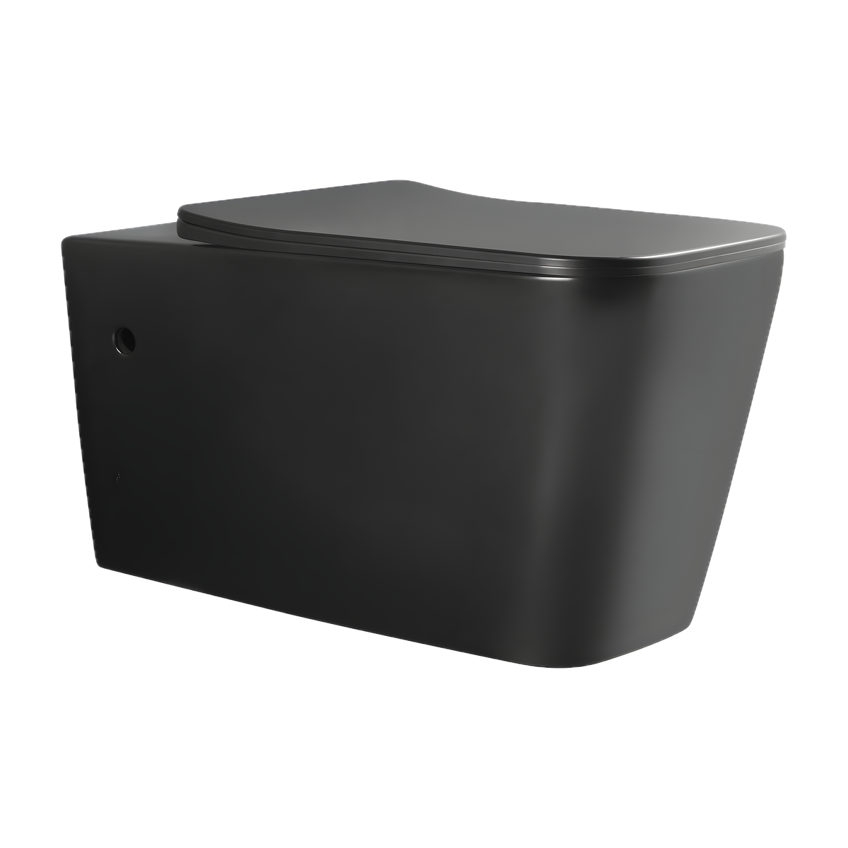 SANIKB LJ-A03 wall-hung toilet, Round side hole / Matt Black