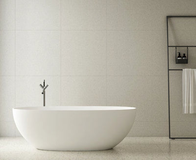 Low Rim Oval Solid Surface Bathtub - T8507; complete model view