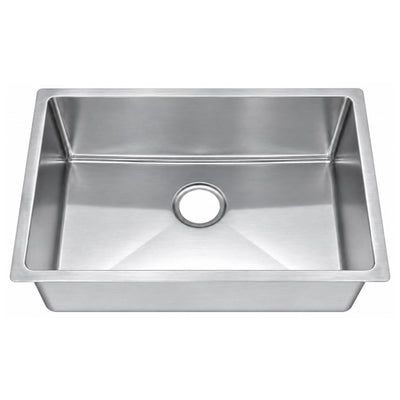 SANIKB MS2718 — 25 Inch Single Bowl Undermount Bar Sink 27x18, 304 Stainless Steel