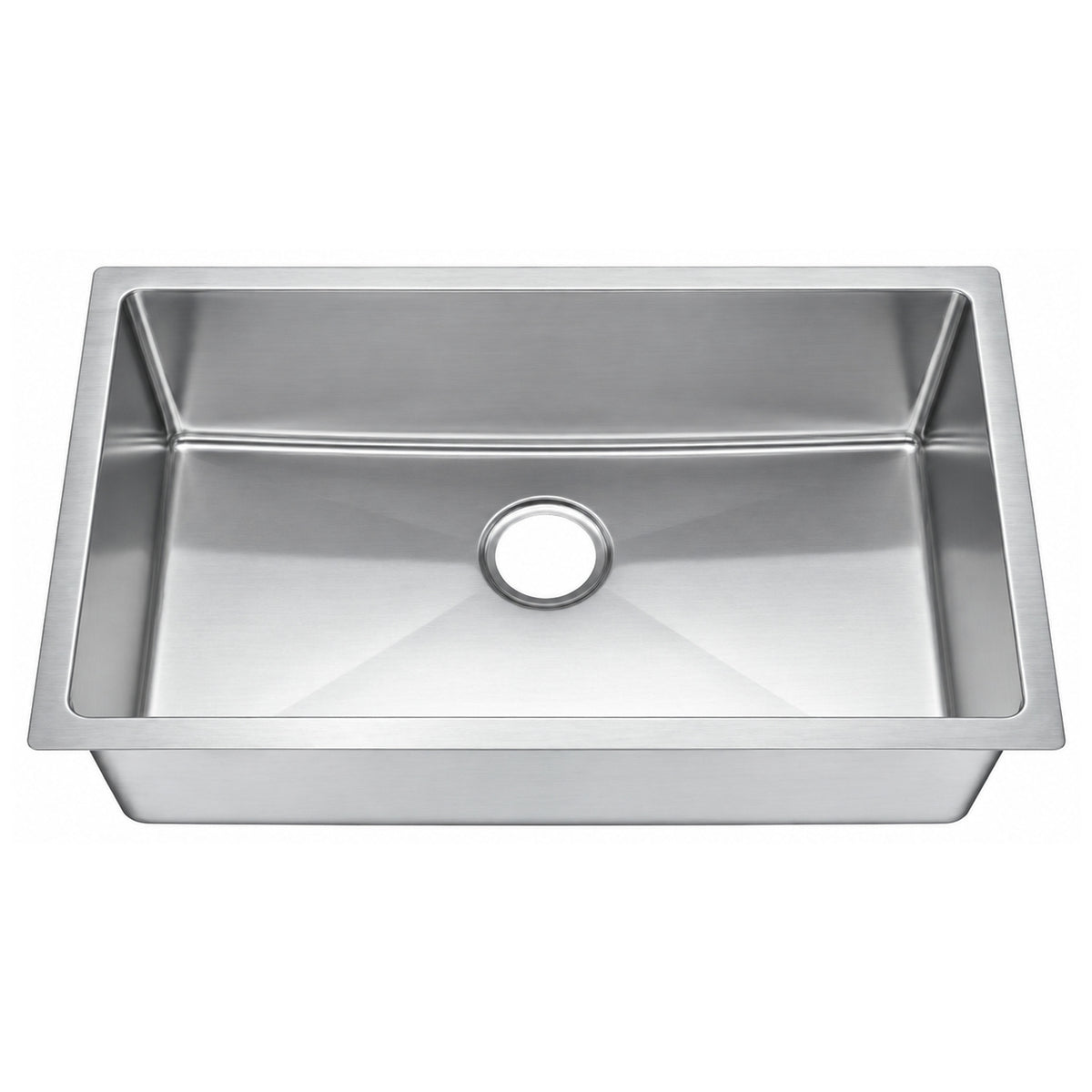 SANIKB MS3018 — 28 Inch Basin Undermount Bar Sink 30x18, 16 or 18 Gauge 304 Steel
