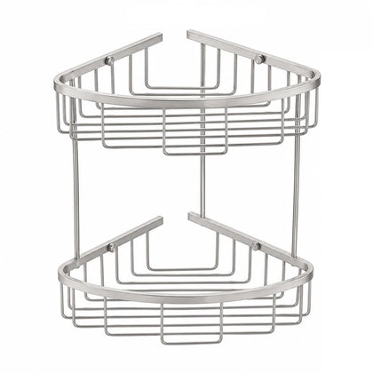 Polished Chrome Corner Basket — wall-mounted SUS304 stainless steel bathroom hardware | SANIKB