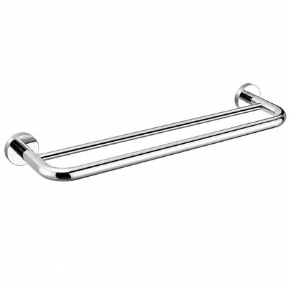 Polished Chrome Double Towel Bar — wall-mounted SUS304 stainless steel bathroom hardware | SANIKB