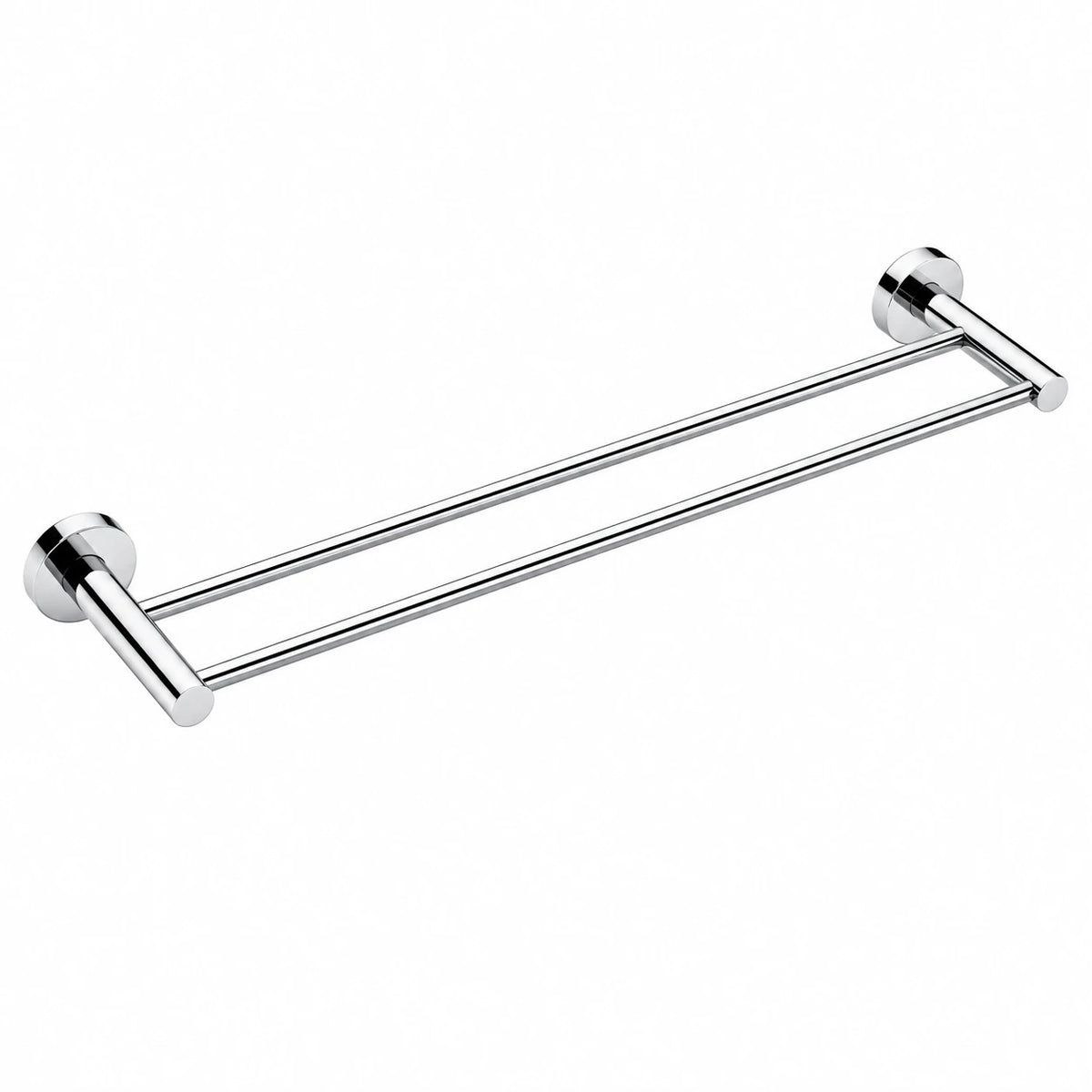 Polished Chrome Double Towel Bar — wall-mounted SUS304 stainless steel bathroom hardware | SANIKB