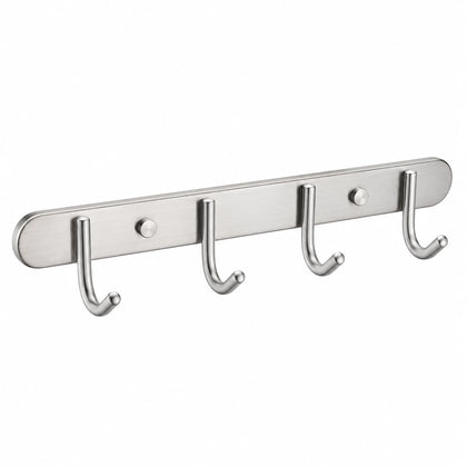 Polished Chrome Hook Rail — wall-mounted SUS304 stainless steel bathroom hardware | SANIKB