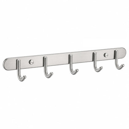 Polished Chrome Hook Rail — wall-mounted SUS304 stainless steel bathroom hardware | SANIKB