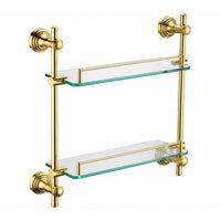Polished Gold Glass Shelf