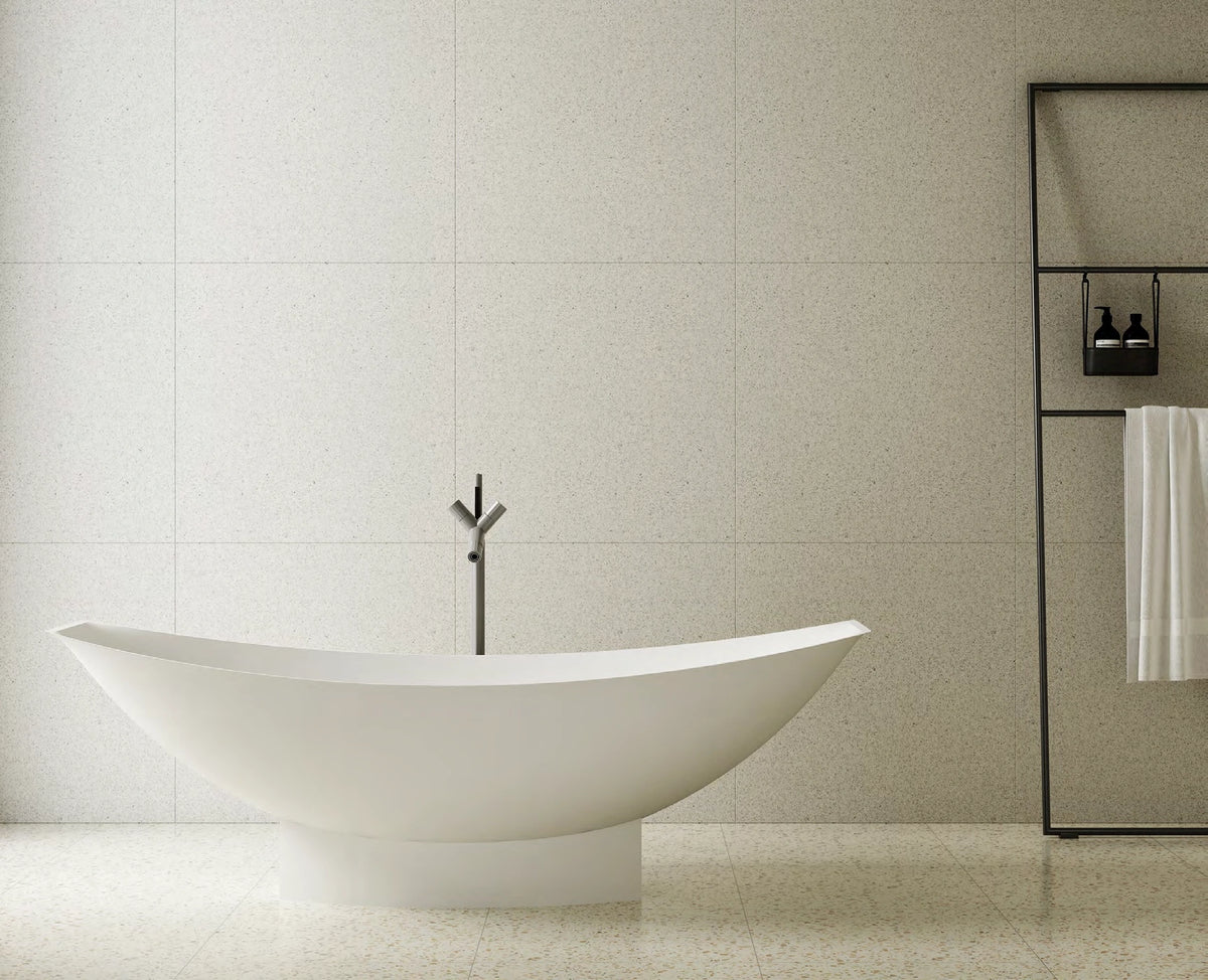 Raised End Boat Solid Surface Bathtub - T8991; complete model view