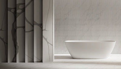 Rounded Rectangle Solid Surface Bathtub - XA-8808; complete factory model view