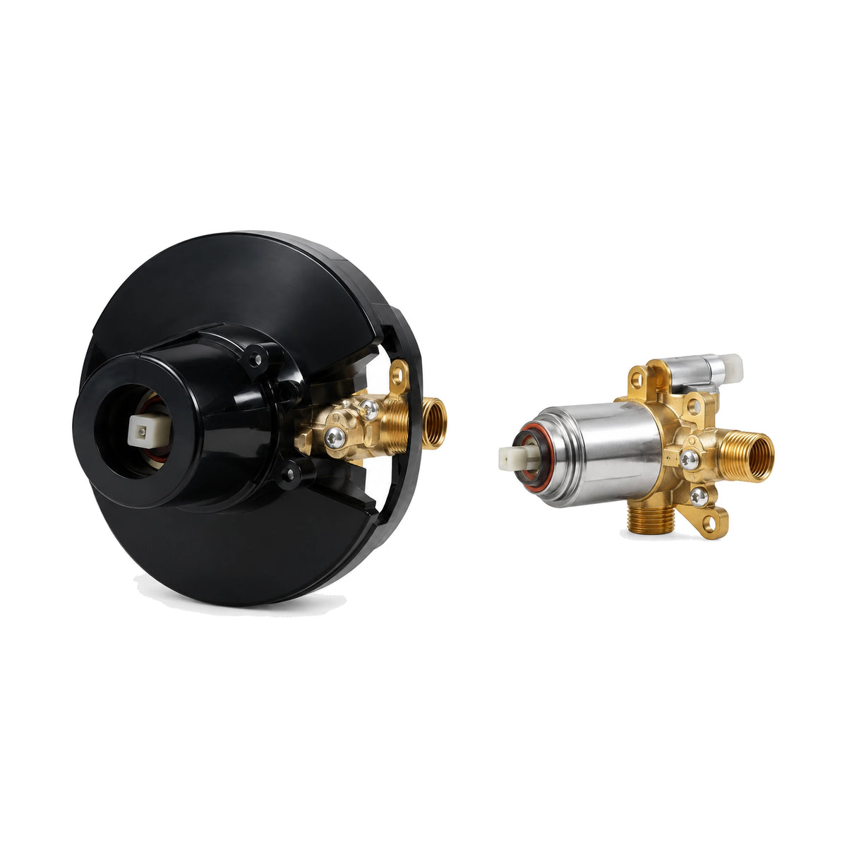 In-wall rough-in valve for Curved Cone Gun Metal Grey Shower Valve Trim Kit — SANIKB SP092 21 45 1