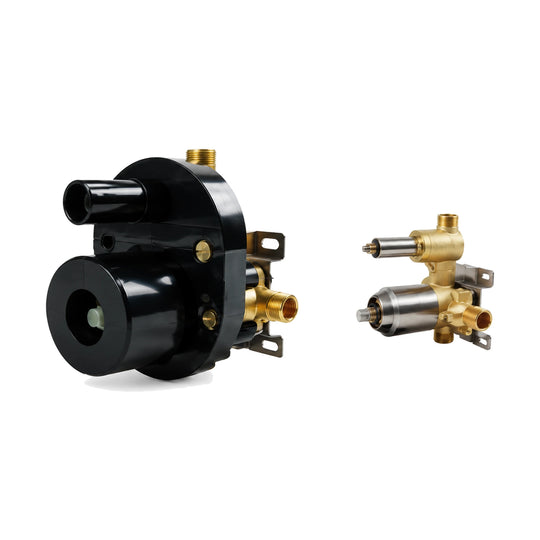 In-wall rough-in valve for Valve Wheel Gun Metal Grey Diverter Shower Valve Trim Kit — SANIKB SP088 22 45 1