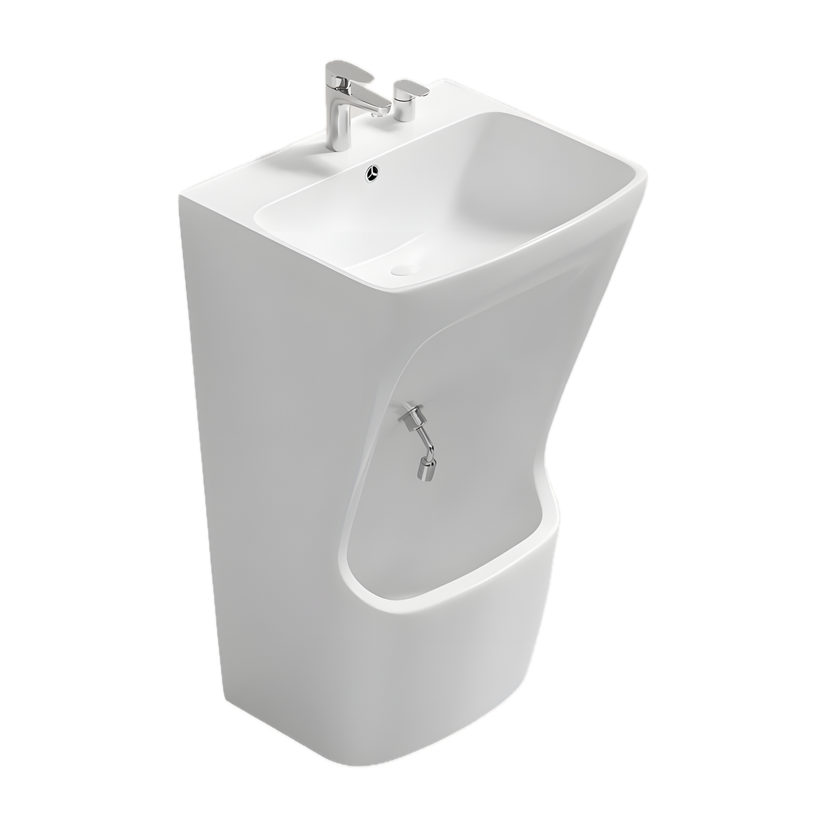 SANIKB SL-103 ceramic foot wash basin, white