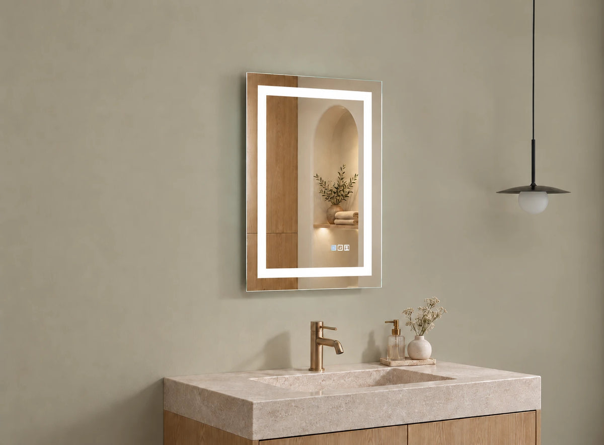 Tall Rectangle RGB Halo LED Mirror — catalog detail view; KS-009-1014