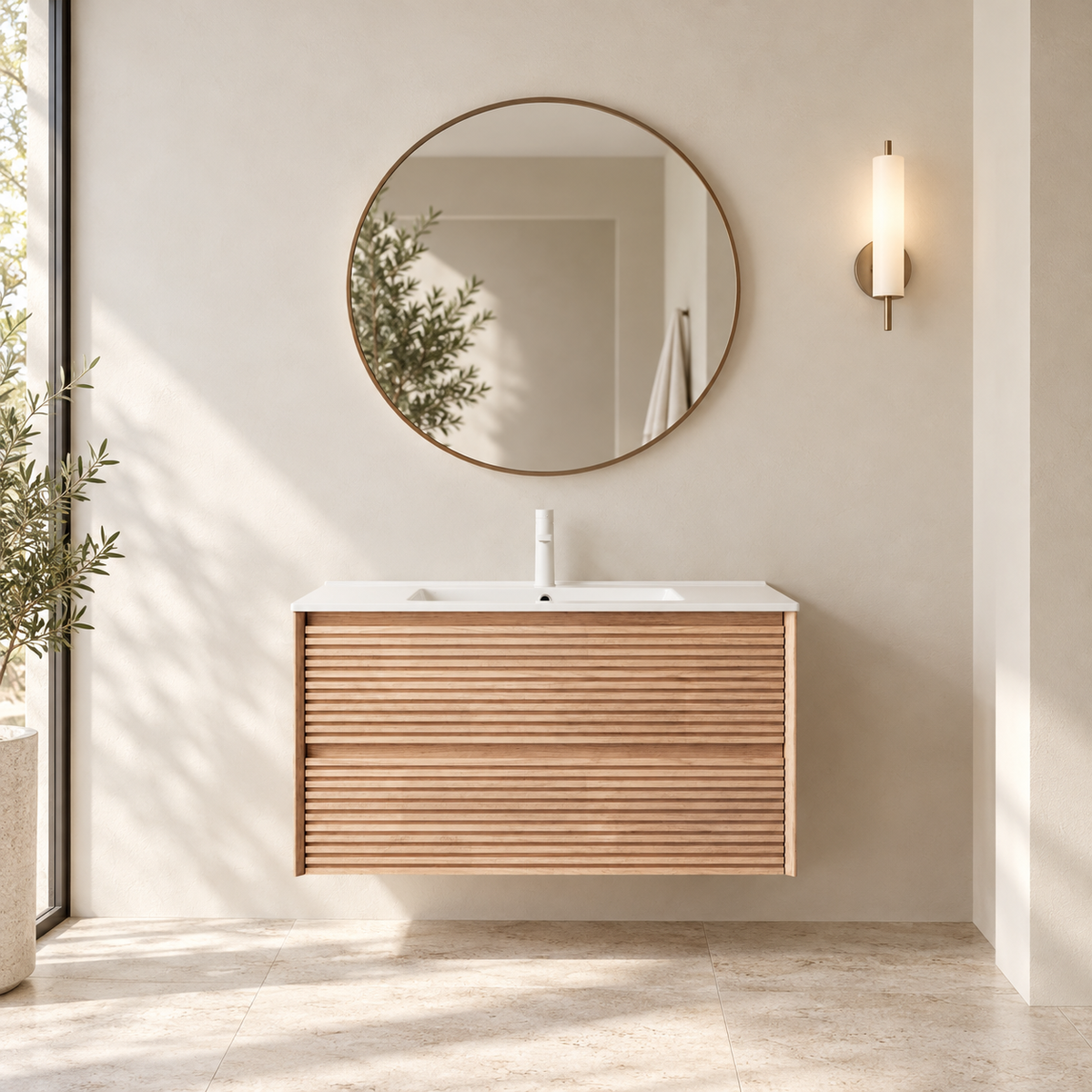 SANIKB BRON bathroom vanity in an illustrative bathroom setting