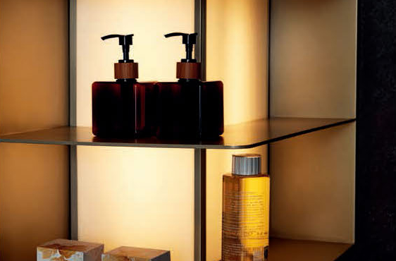 LD-3966 illuminated storage-shelf detail