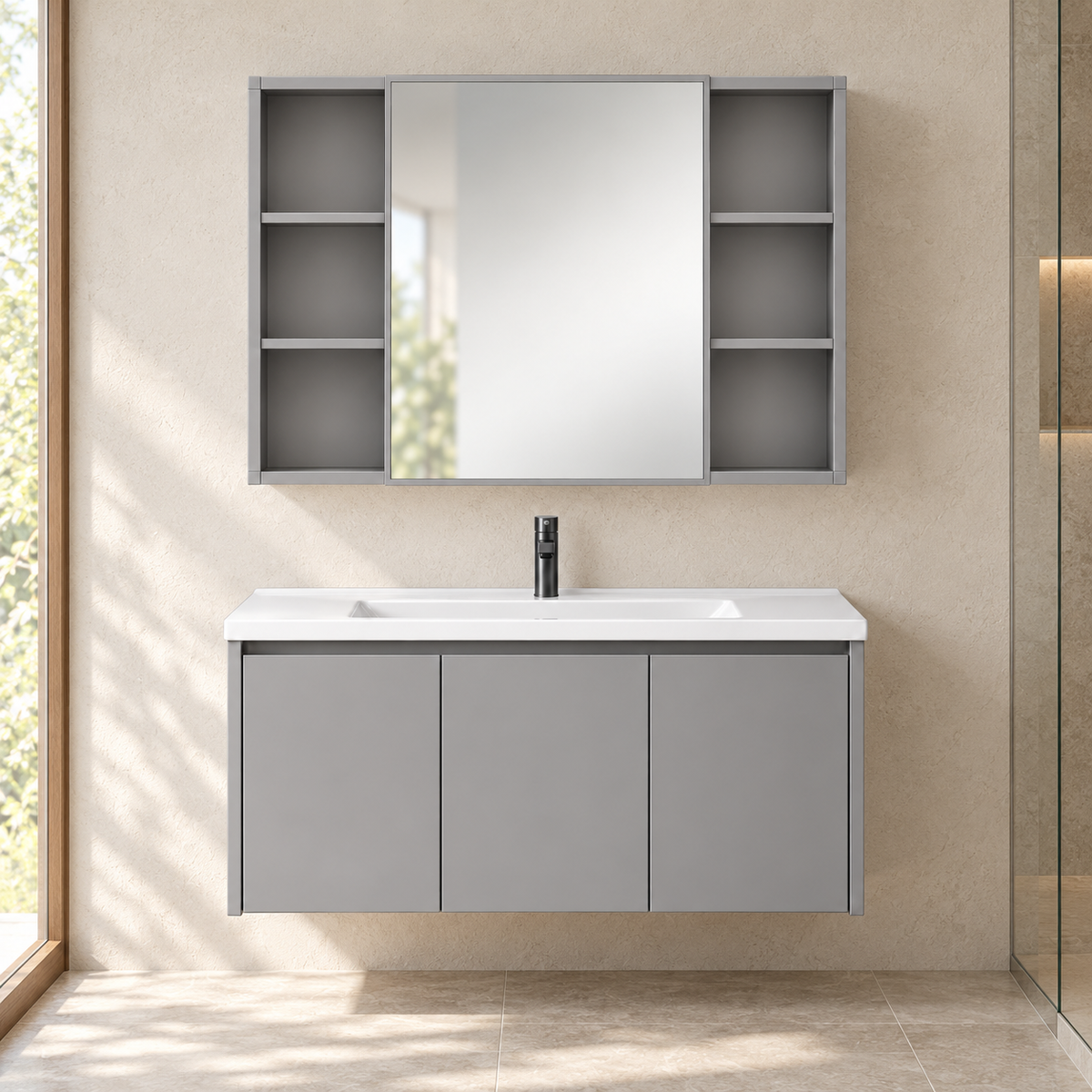 SANIKB NB-501-1000 vanity in an illustrative bathroom setting