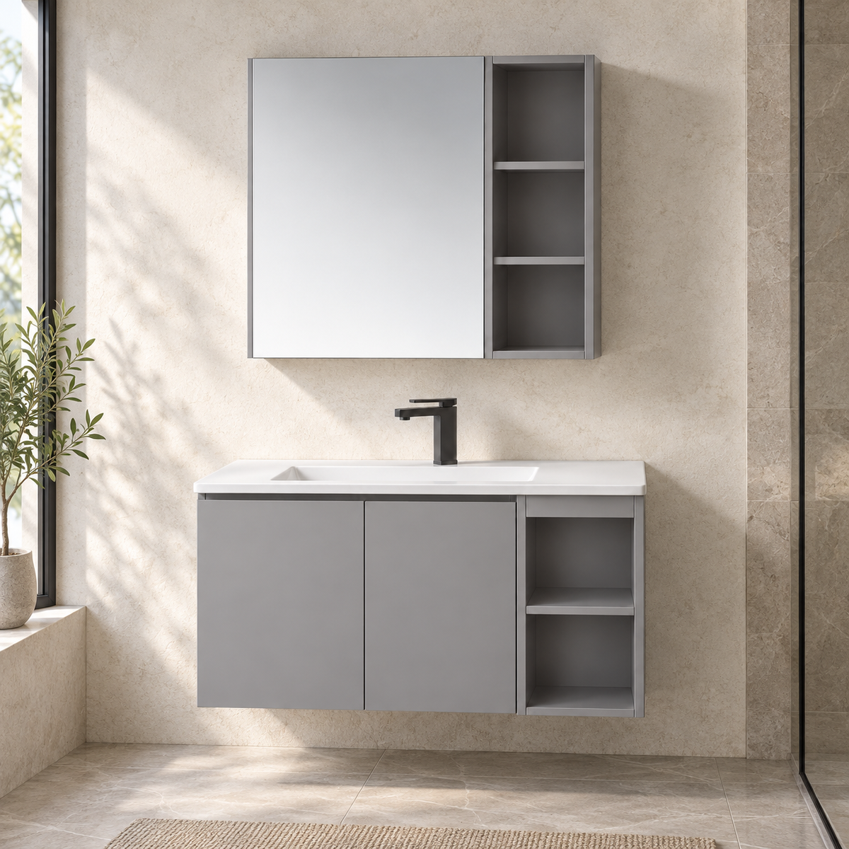 SANIKB NB-503-800 vanity in an illustrative bathroom setting