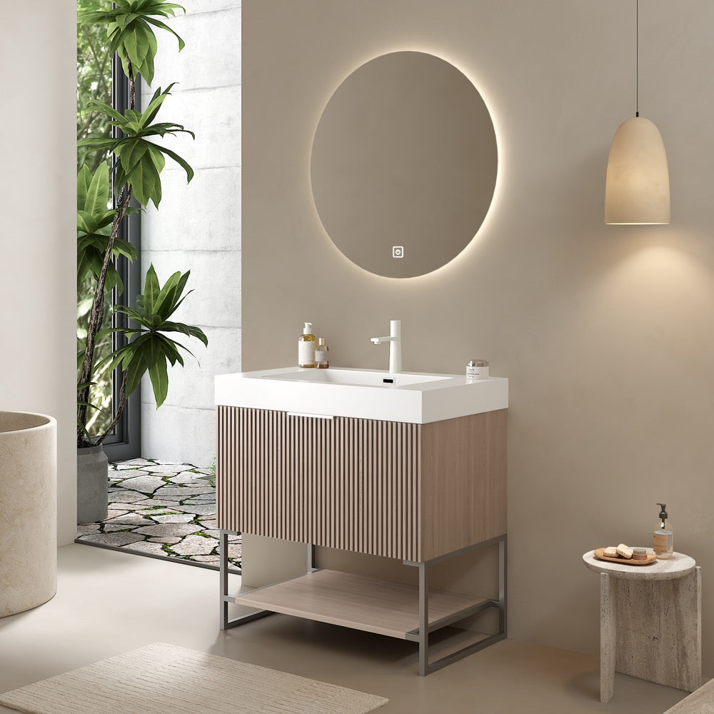 SANIKB YOLAN 30 inch Light Brown Oak factory configuration reference
