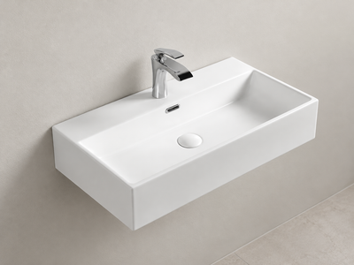 SANIKB D402 white wall-mounted ceramic basin