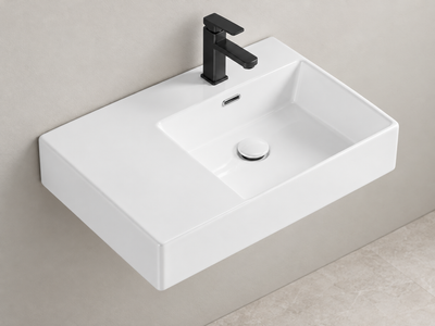 SANIKB SHY-3130AR white wall-mounted ceramic basin