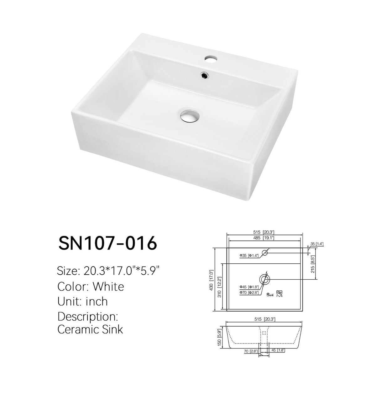 SN107-016 Art Basin