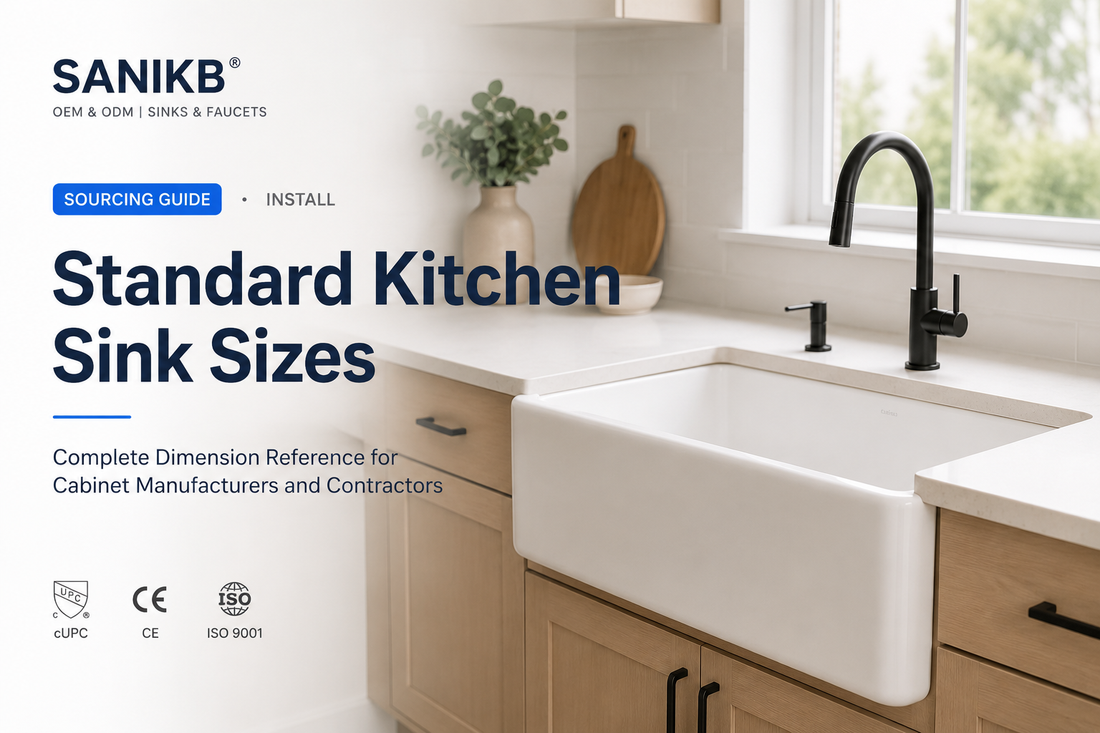 Standard Kitchen Sink Sizes: Complete Dimension Reference for Cabinet Manufacturers and Contractors