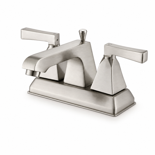 SANIKB F305301 brushed nickel centerset bathroom faucet