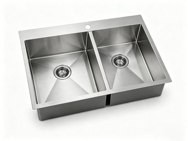 16-gauge SUS304 drop-in stainless steel kitchen sink TD3322