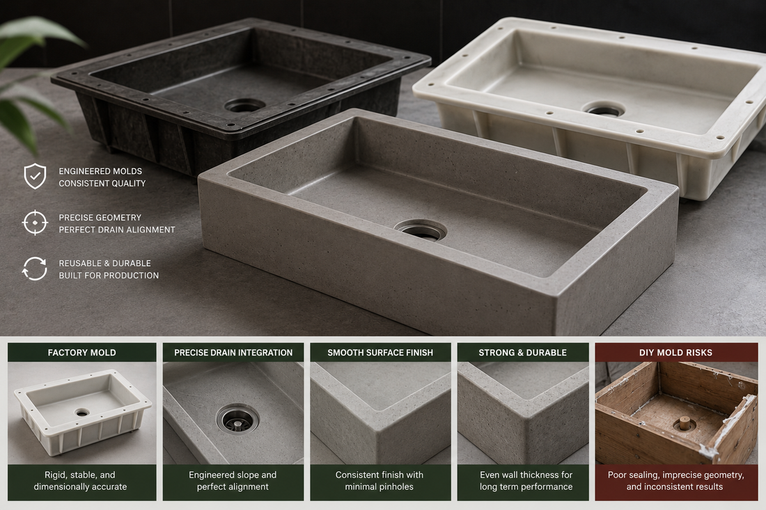 Concrete Sink Molds Explained Why Factory Casting Beats DIY Forms