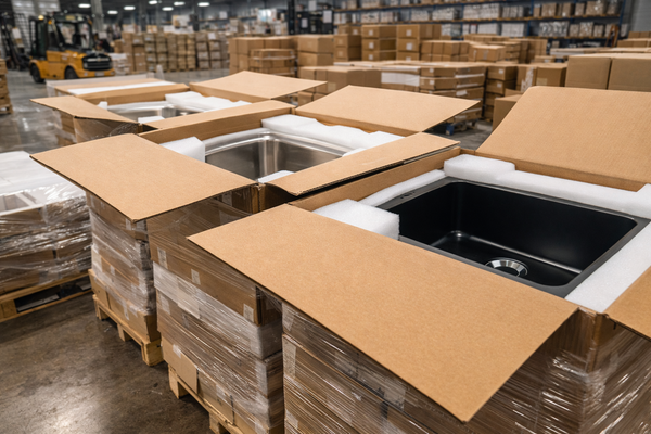 Kitchen sinks at an OEM/ODM factory for supplier selection